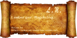 Lemberger Magdolna névjegykártya